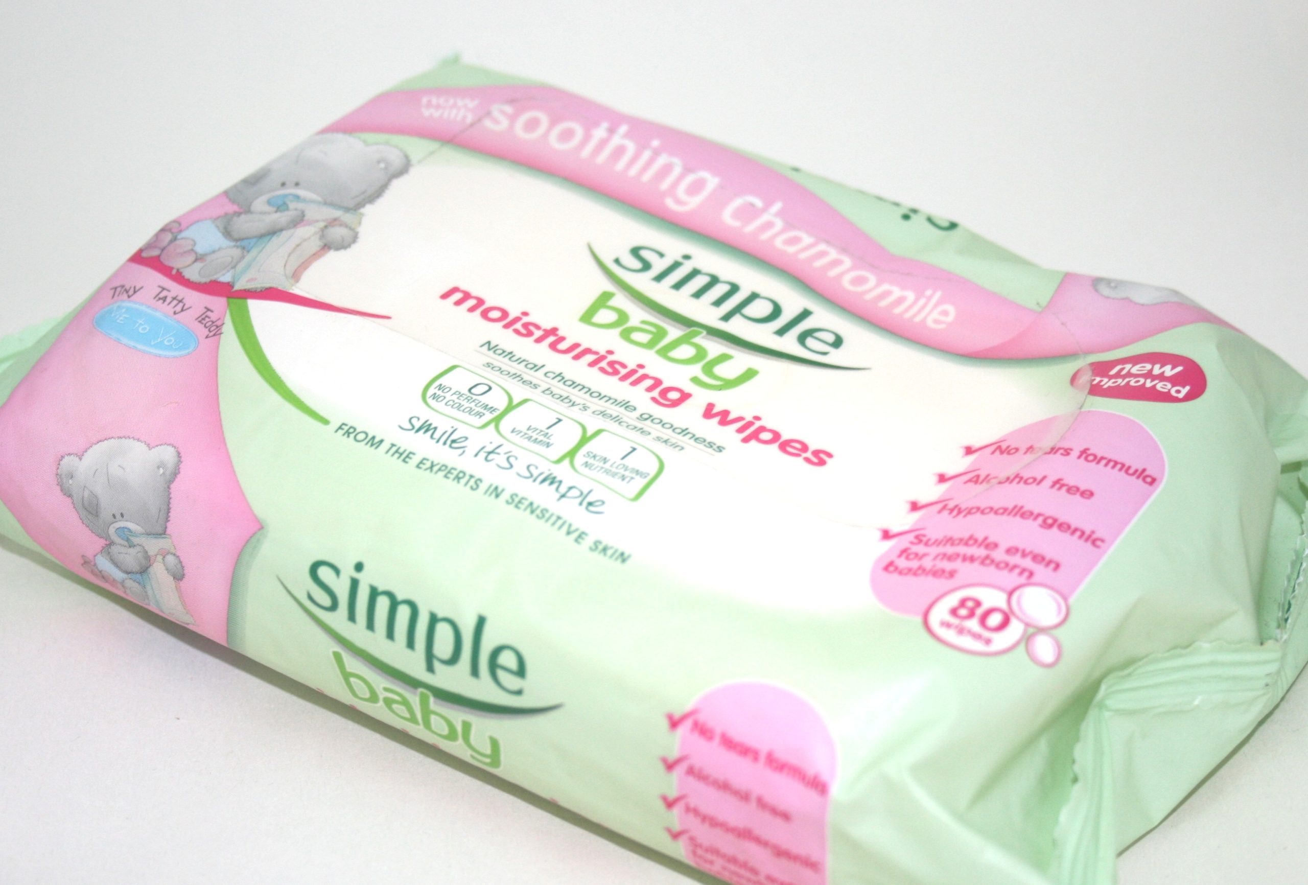 Simple baby moisturising store wipes