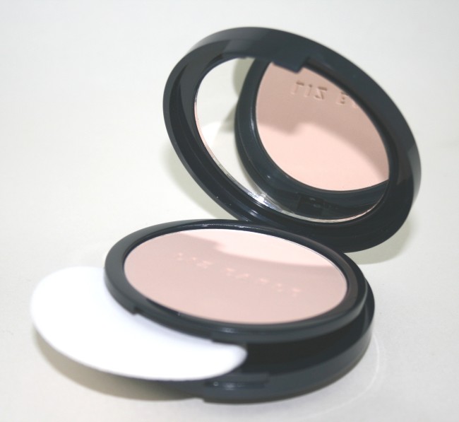 Liz Earle Perfect Finish Powder Foundation open with applicator