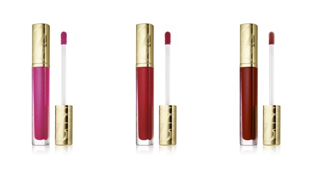 Estee Lauder Pure Color High Intensity Lip Lacquer in Fuschia Flash, Hot Cherry and Ruby Glow
