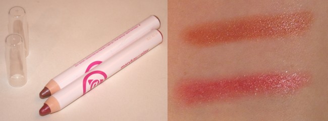 Mary Kay at Play Lip Crayons: top Toasted, bottom Candied Apple. 