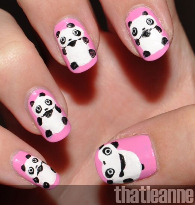 Panda Nail Art
