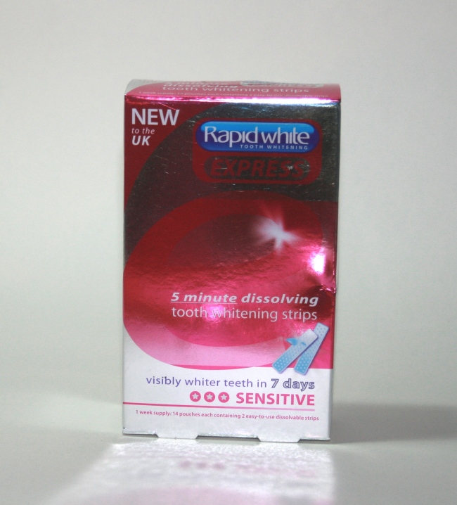 Rapid White Express Sensitive 5 Minute Dissolving Tooth Whitening Strips