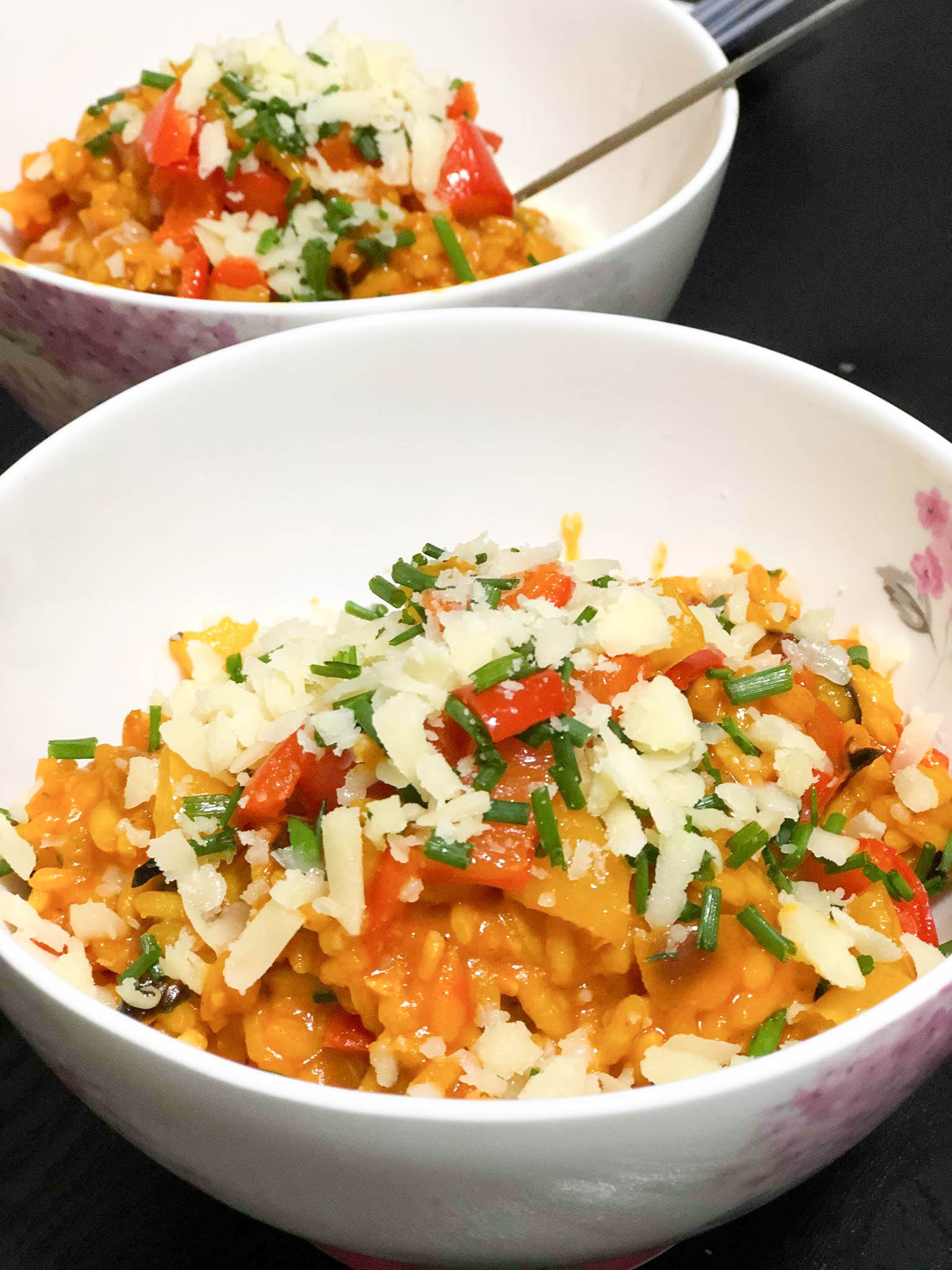Sweet Mixed Pepper & Chive Risotto