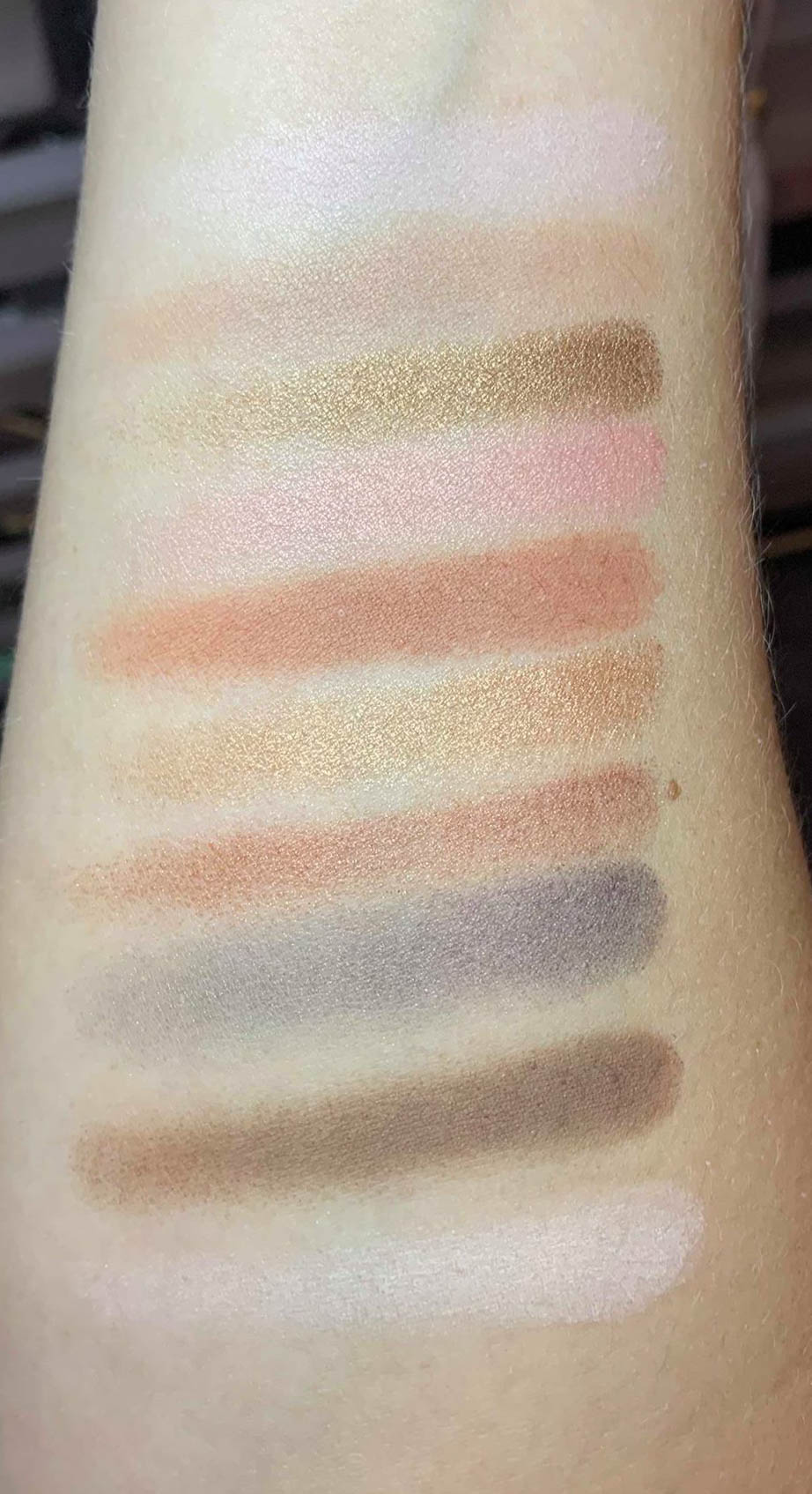 Beauty Pie Sunshiney Palette Swatches