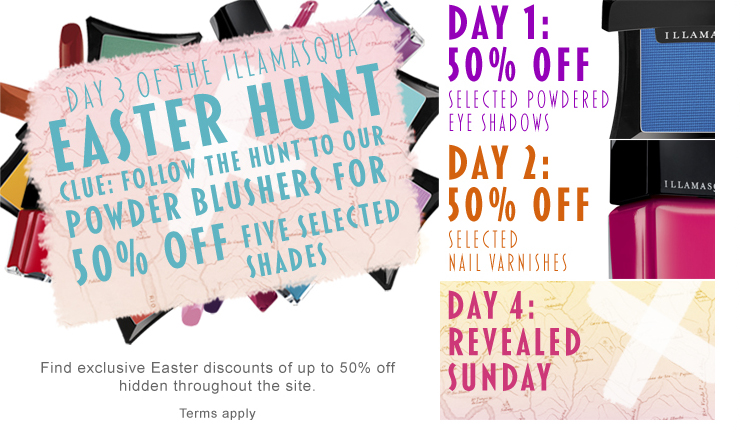 Illamasqua Easter Hunt – 50% off Selected Products