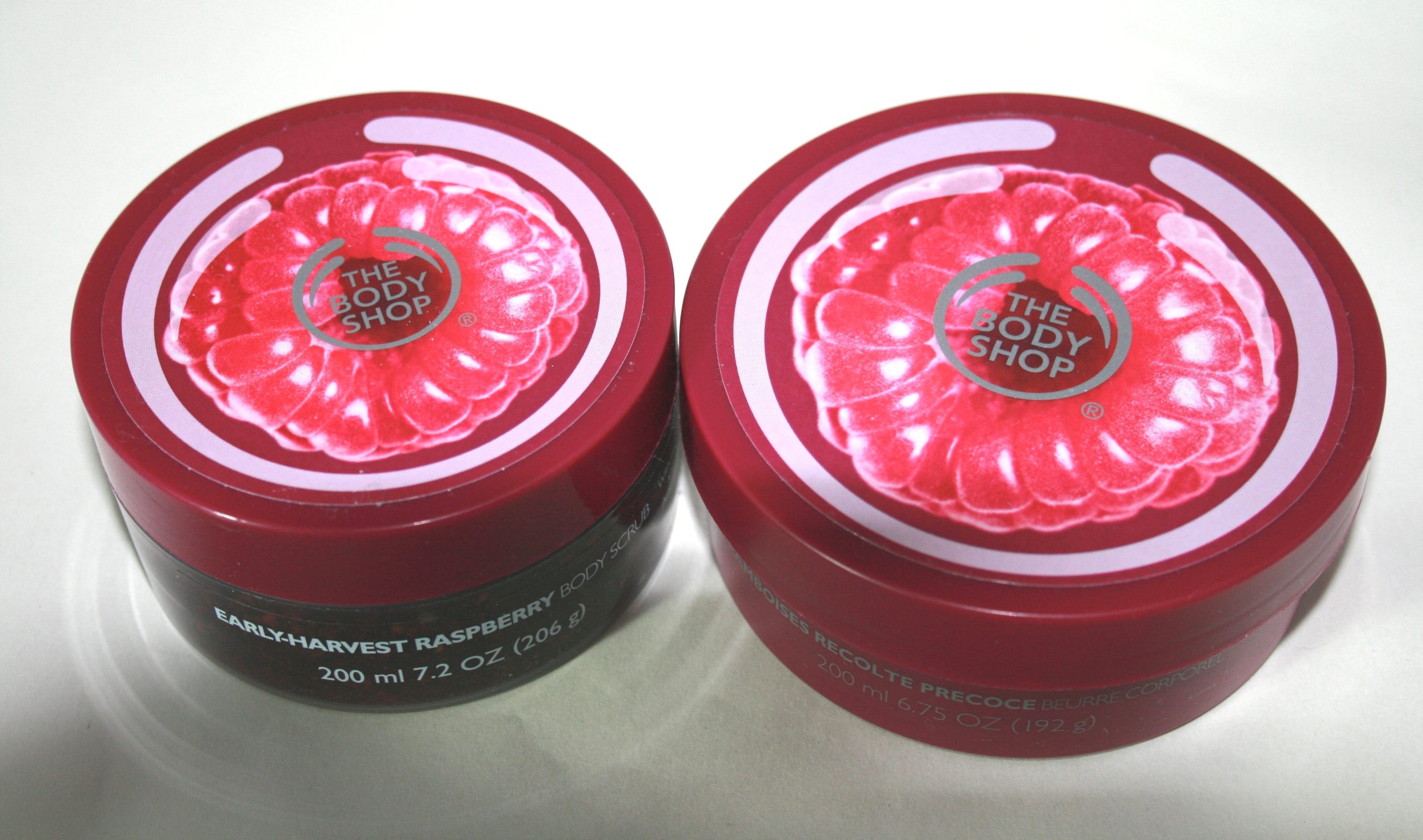 The Body Shop Early-Harvest Raspberry Body Butter and Body Scrub