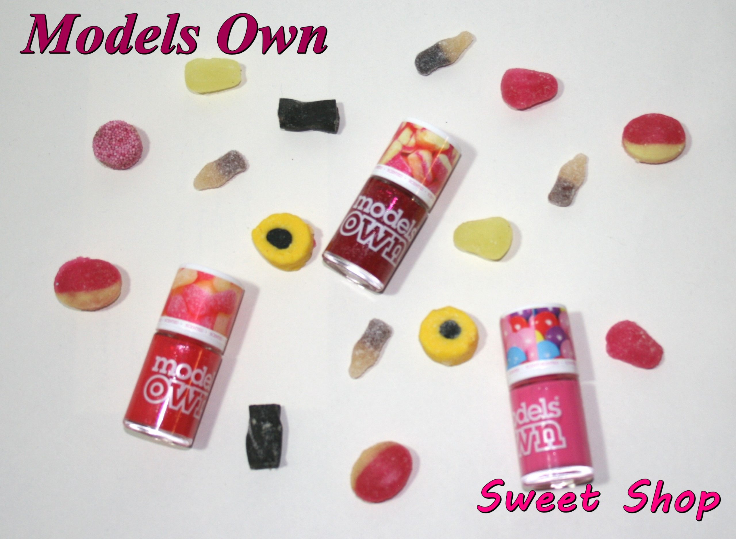 Models Own Sweet Shop in Rhubarb and Custard, Gumballs and Pear Drops