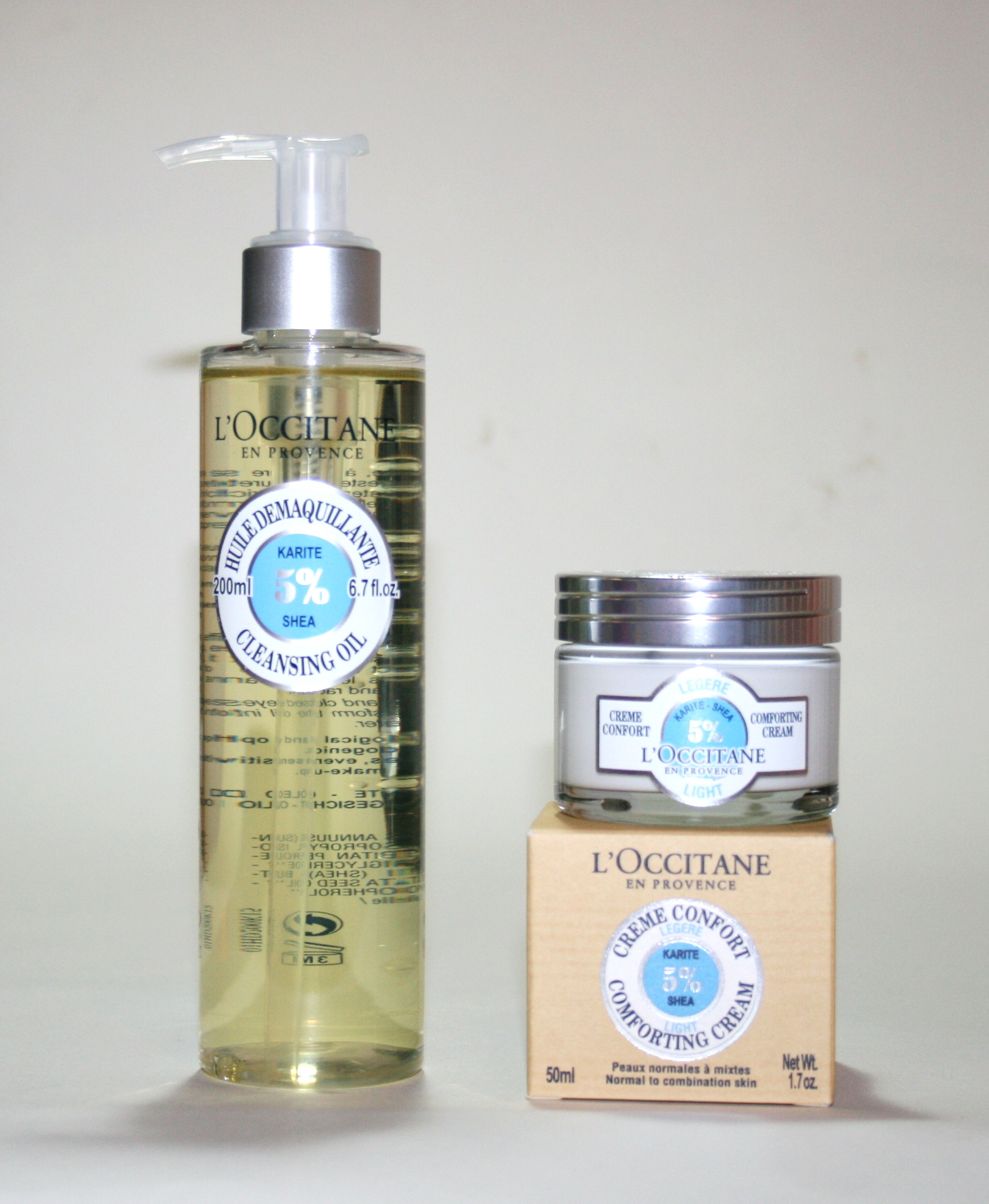 L’Occitane Shea Skincare: Cleansing Oil and Light Comforting Cream