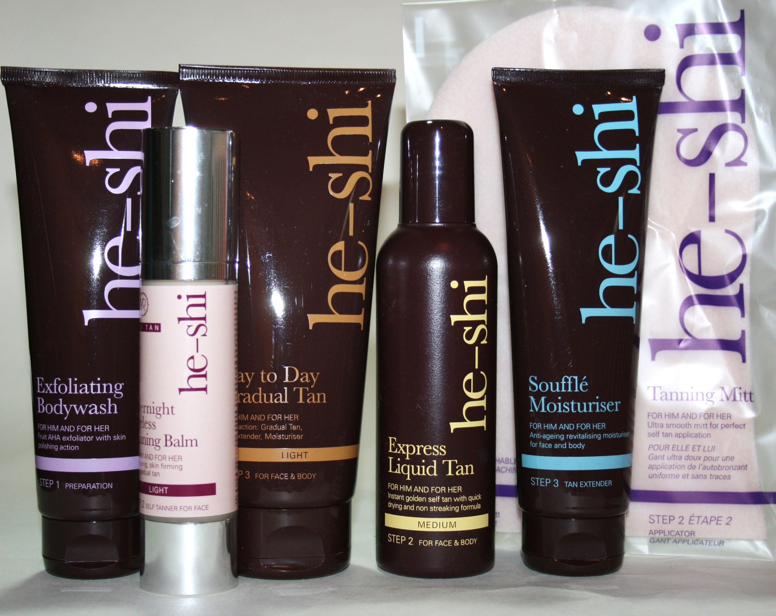 The Tanning Diaries: He-Shi Tanning Products