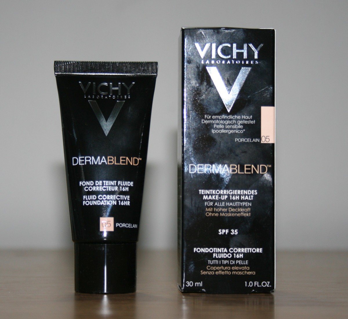 Vichy Dermablend New Shade Porcelain 05 (Comparison Swatches)