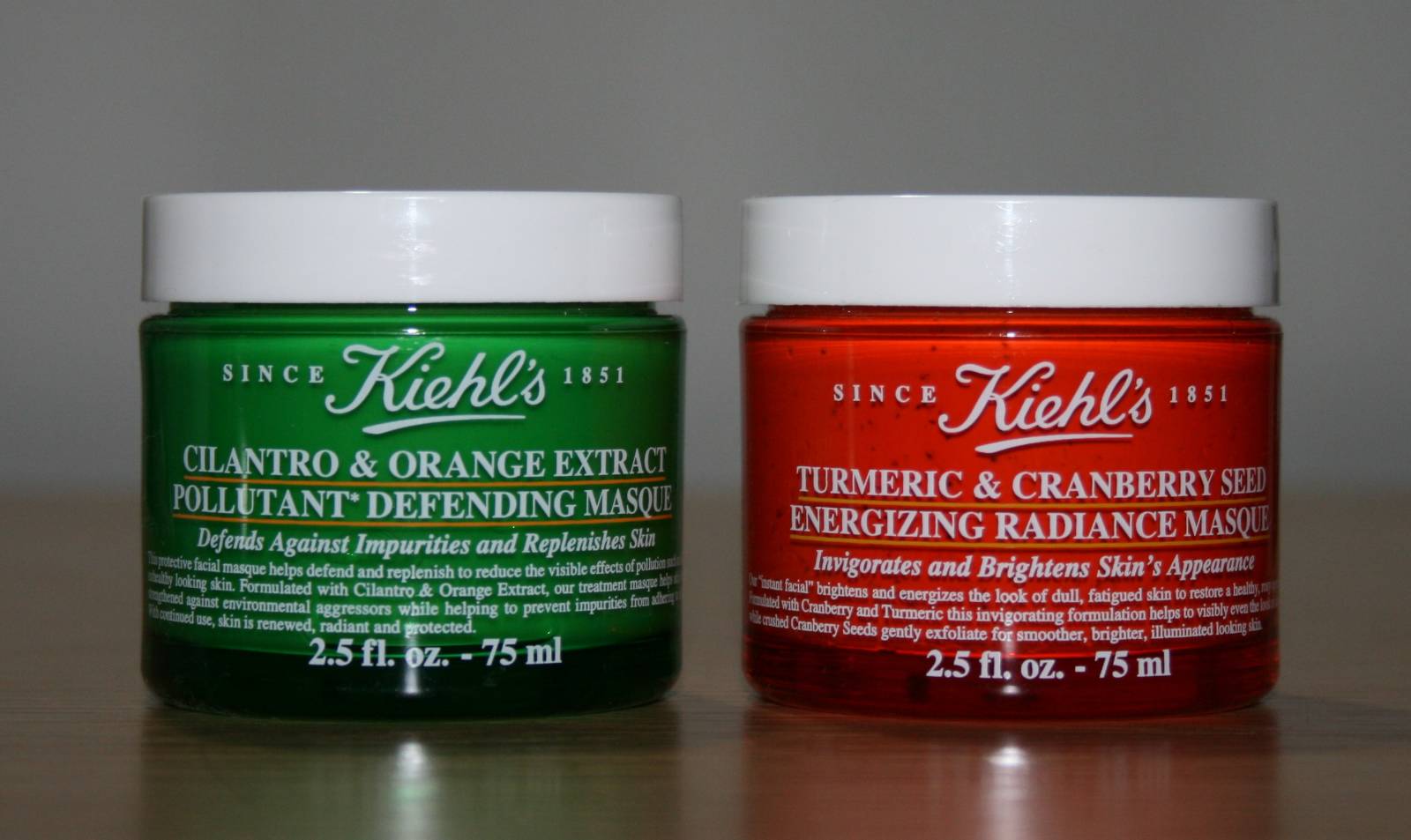 New From Kiehl’s: Turmeric & Cranberry Seed Energizing Radiance Masque and Cilantro & Orange Extract Pollutant Defending Masque